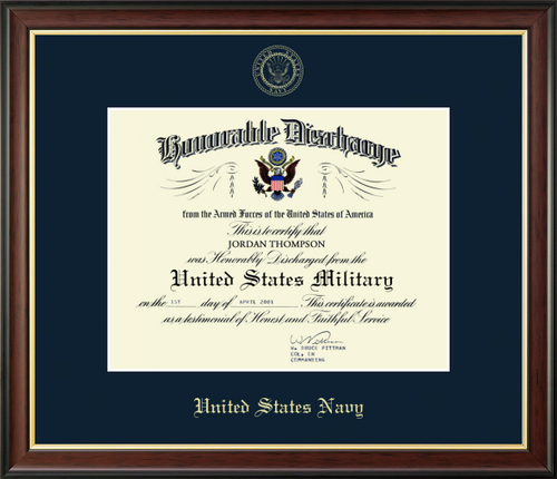 U.S. Navy Honorable Discharge Certificate Frame (11x8.5)*