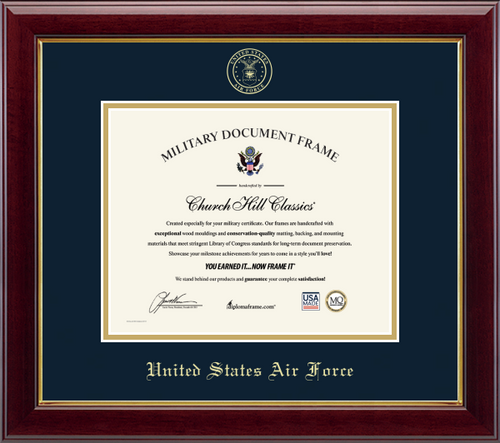 U.S. Air Force Gold Embossed Certificate Frame (Horizontal)*