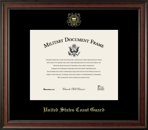 U.S. Coast Guard Embossed Studio Certificate Frame (Horizontal)*