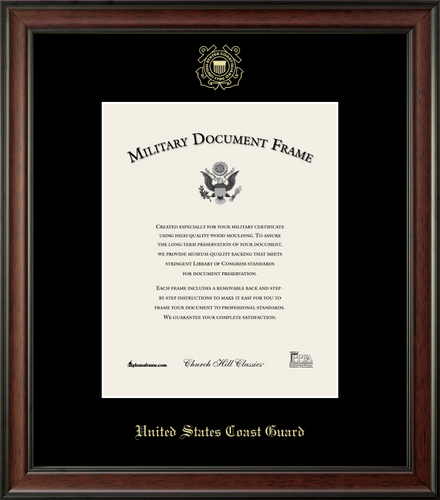 U.S. Coast Guard Embossed Studio Certificate Frame (Vertical)*