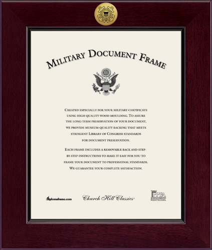 U.S. Coast Guard Century Gold Engraved Certificate Frame (Vertical)*