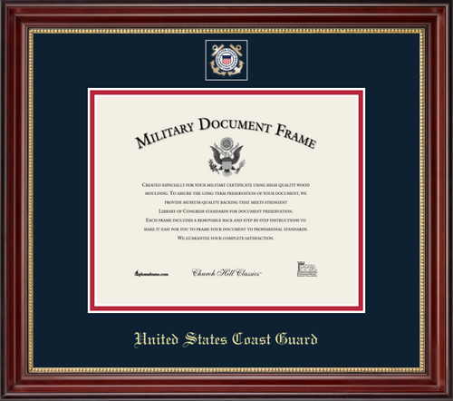 U.S. Coast Guard Masterpiece Medallion Certificate Frame (Horizontal)*