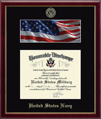 U.S. Navy Photo and Honorable Discharge Certificate Frame (11x8.5)*