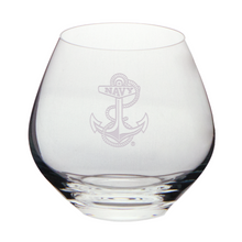 Load image into Gallery viewer, Navy Anchor Set of Two 15oz British Gin Glasses (Clear)*