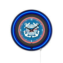 Load image into Gallery viewer, United States Coast Guard Double Neon Wall Clock*