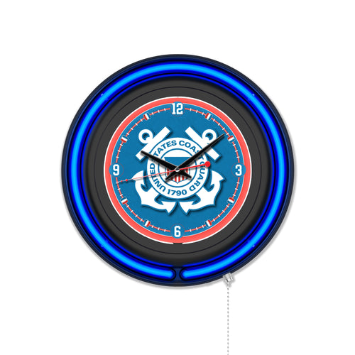 United States Coast Guard Double Neon Wall Clock*