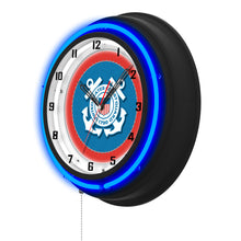 Load image into Gallery viewer, United States Coast Guard Double Neon Wall Clock*