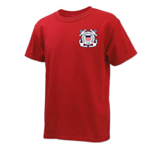 Load image into Gallery viewer, Coast Guard Seal Youth Left Chest T-Shirt