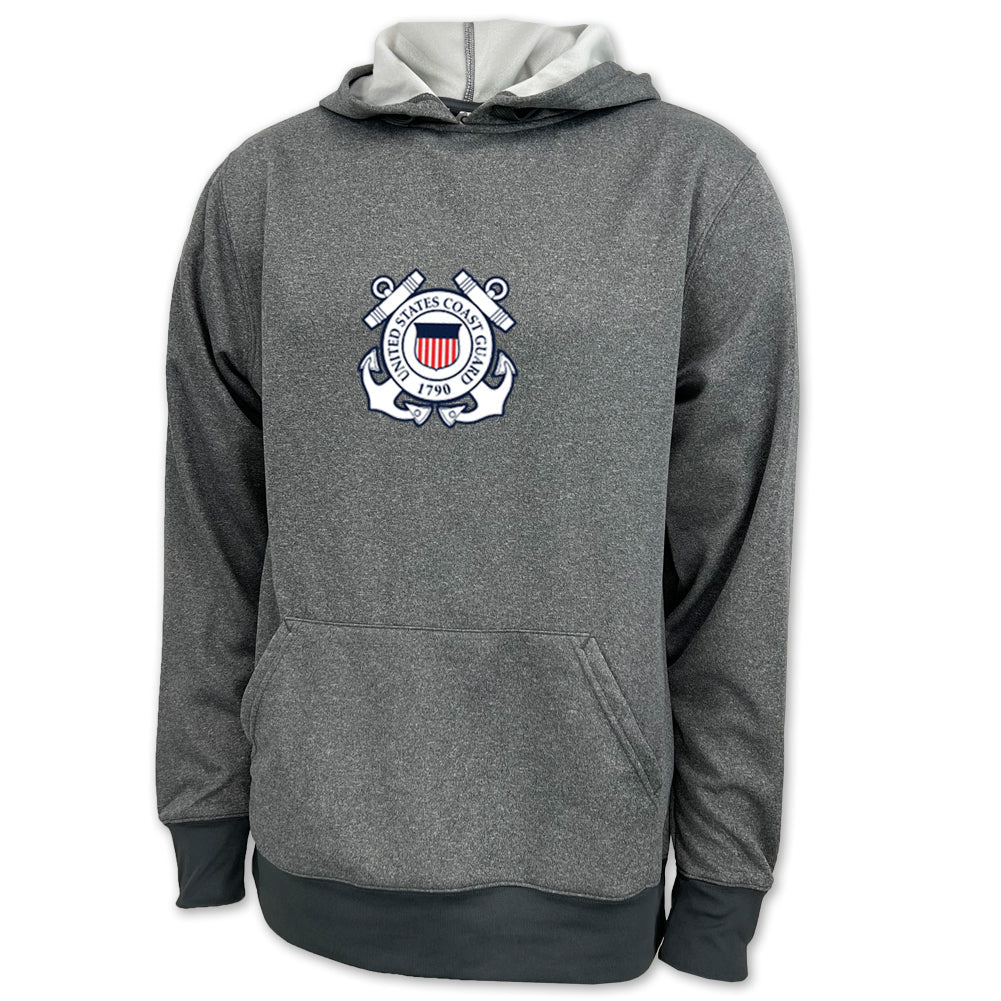 Coast Guard Seal Center Chest Performance Hood (Grey)