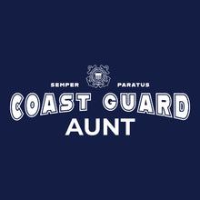 Load image into Gallery viewer, Coast Guard Aunt Ladies T-Shirt (Navy)