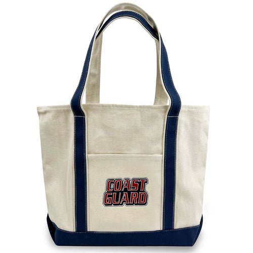 Coast Guard Classic Natural Canvas Tote (Natural/Navy)