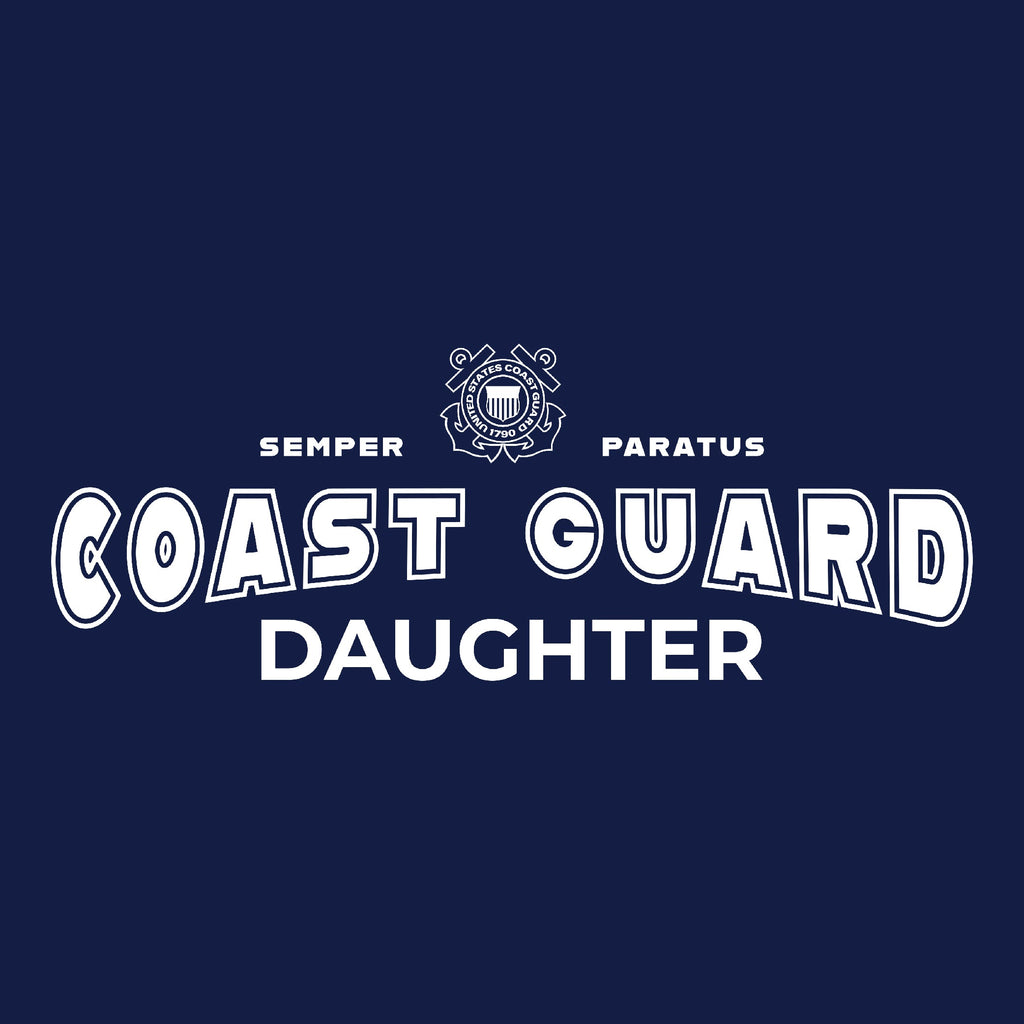 Coast Guard Daughter Ladies T-Shirt (Navy)