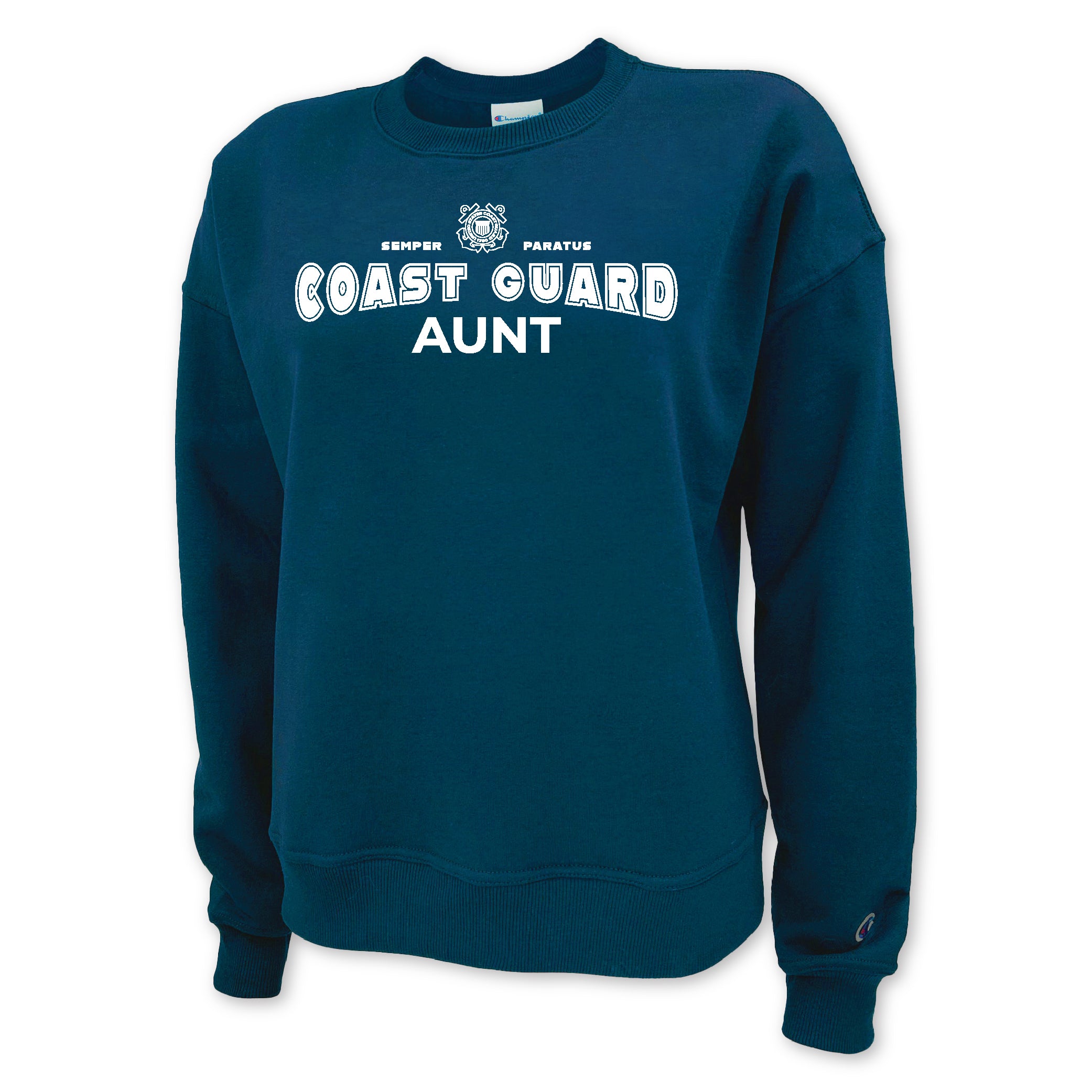 Coast Guard Aunt Ladies Crewneck (Navy)