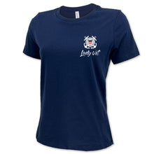 Load image into Gallery viewer, Coast Guard Lady Vet Left Chest Logo Ladies T-Shirt