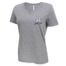 Load image into Gallery viewer, Coast Guard Lady Vet Left Chest Logo V-Neck T-Shirt