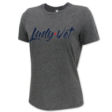 Load image into Gallery viewer, Coast Guard Lady Vet Full Chest Logo Ladies T-Shirt