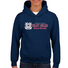 Load image into Gallery viewer, Coast Guard Semper Paratus Chest Print Youth Hood