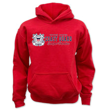 Load image into Gallery viewer, Coast Guard Semper Paratus Chest Print Youth Hood