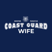 Load image into Gallery viewer, Coast Guard Wife Ladies T-Shirt (Navy)