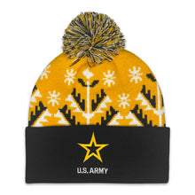 Load image into Gallery viewer, Army Star Knit Pom Beanie