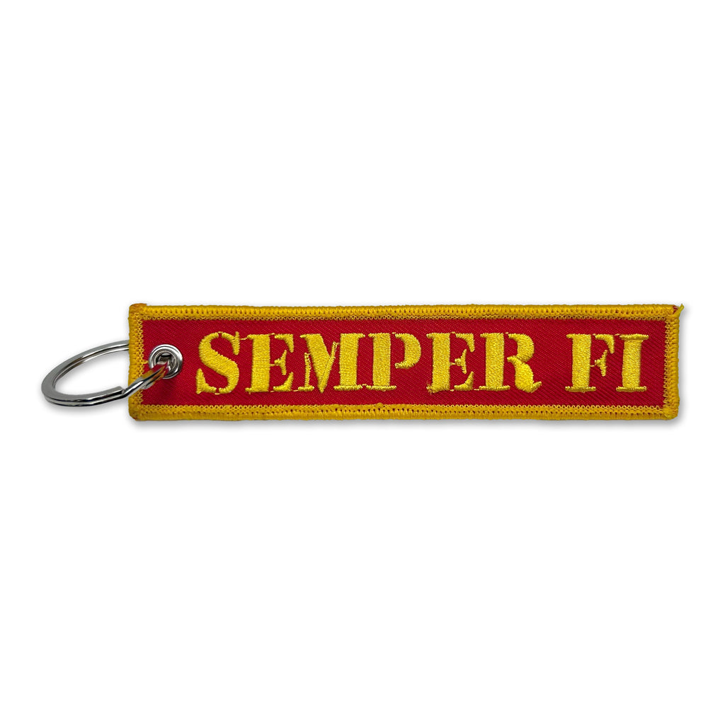 USMC Semper Fi Double Sided Embroidered Key Chain