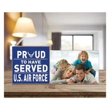 Load image into Gallery viewer, Air Force Proud to Serve Floating Picture Frame*