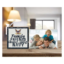 Load image into Gallery viewer, Navy Family Friends Floating Picture Frame*