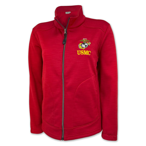 Ladies Embroidered EGA Full Zip Fleece Jacket (Red)