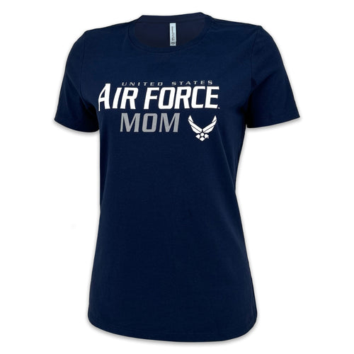 Ladies United States Air Force Mom T-Shirt (Navy)