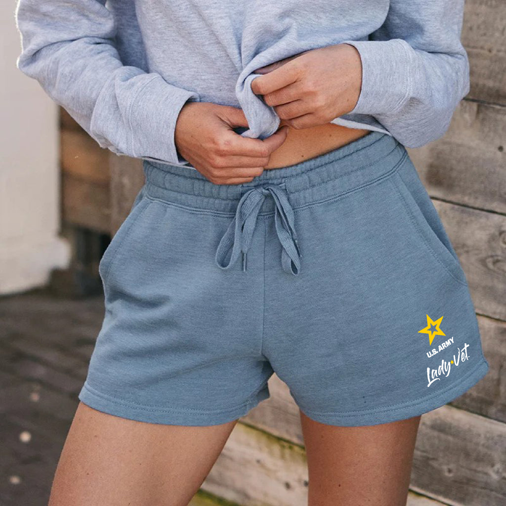 Army Lady Vet Ladies Fleece Shorts (4 colors available)