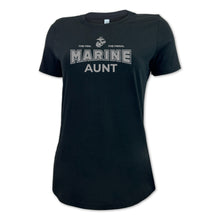 Load image into Gallery viewer, Marines Aunt Ladies T-Shirt (Black)