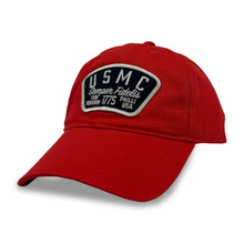 Load image into Gallery viewer, USMC Semper Fidelis Garment Washed Twill Hat (Red)