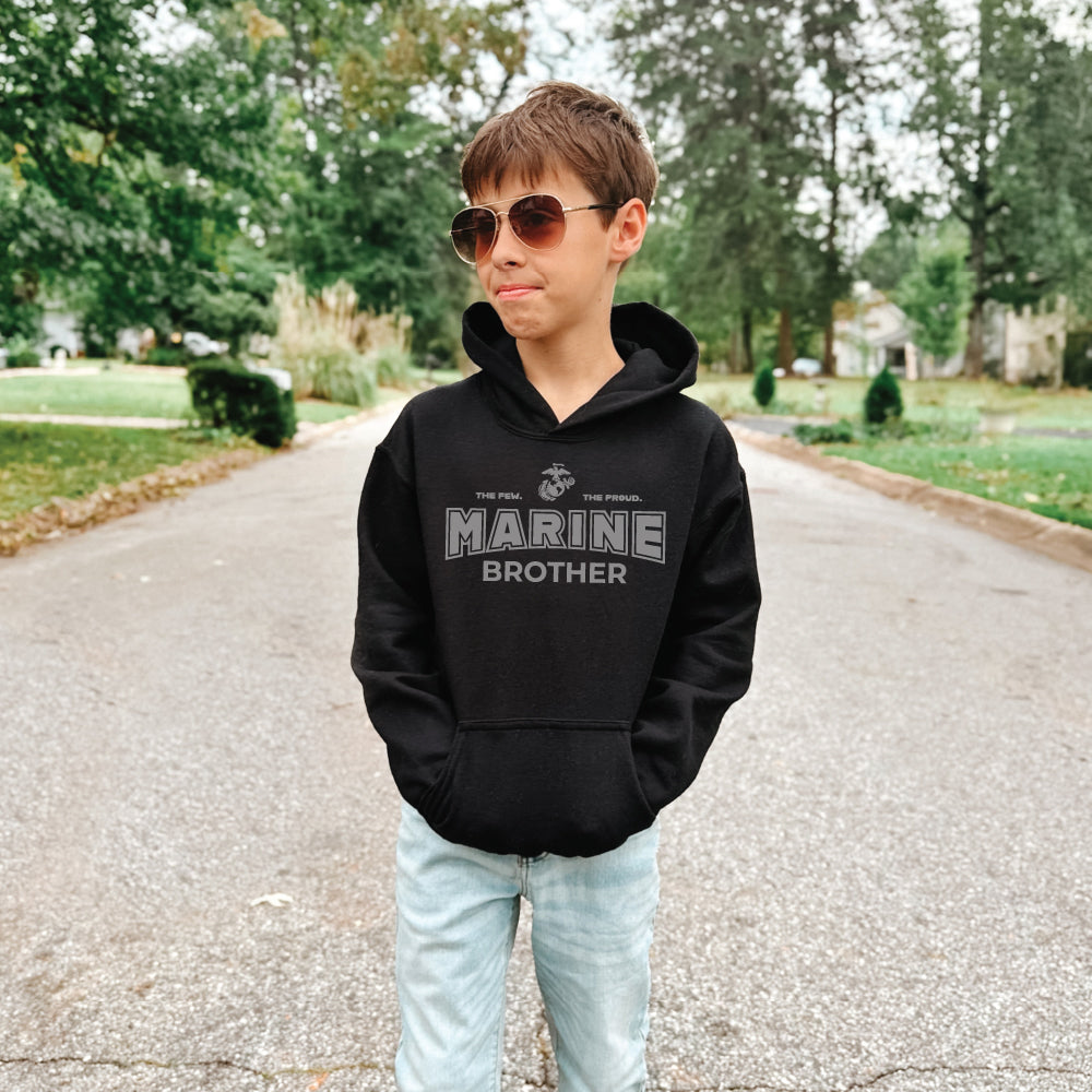 Marines Brother Youth Hood (Black)