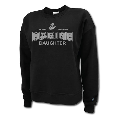 Marines Daughter Ladies Crewneck (Black)