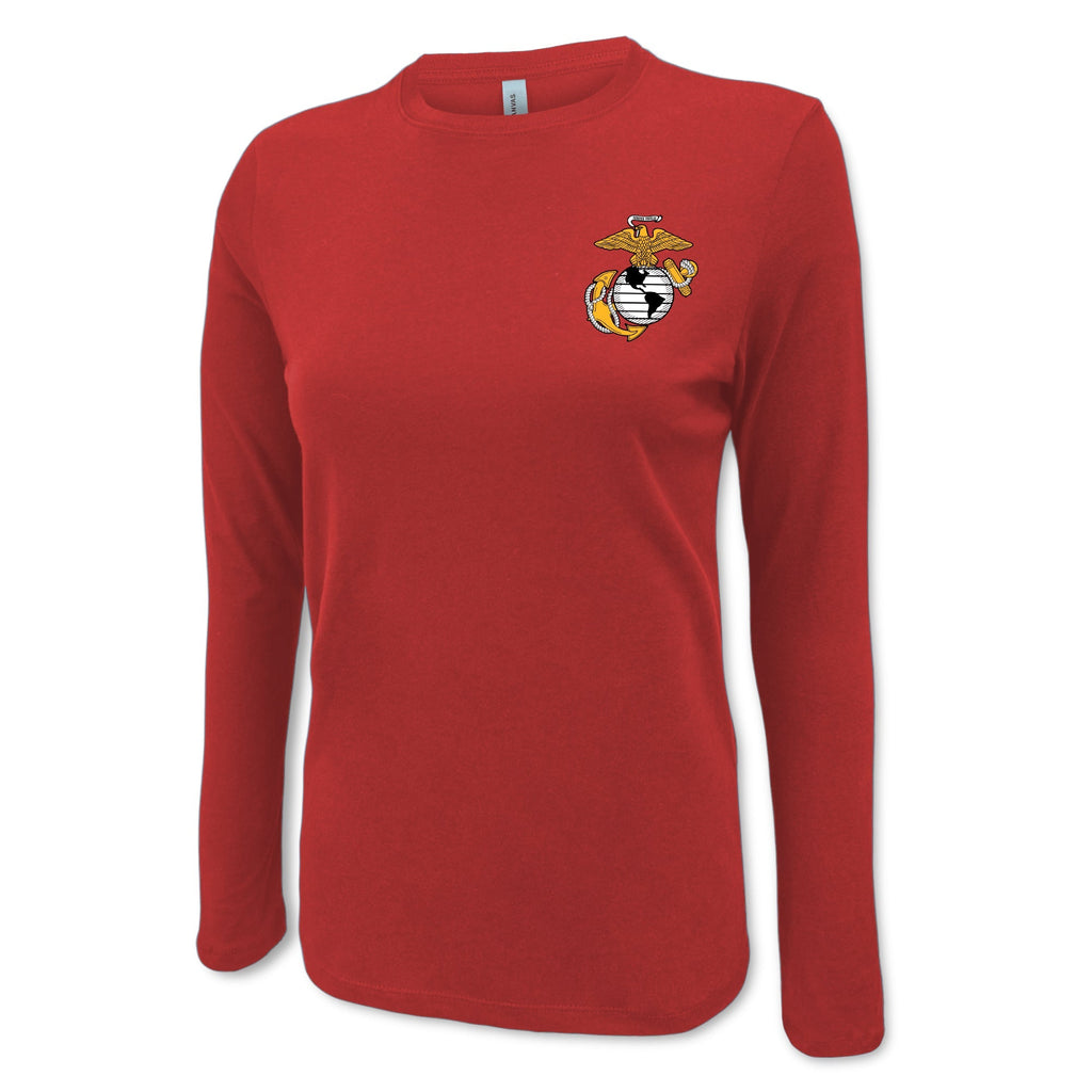 Marines EGA Ladies Left Chest Long Sleeve