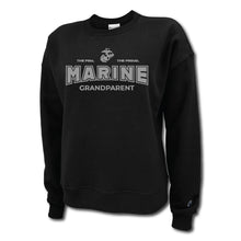 Load image into Gallery viewer, Marines Grandparent Ladies Crewneck (Black)