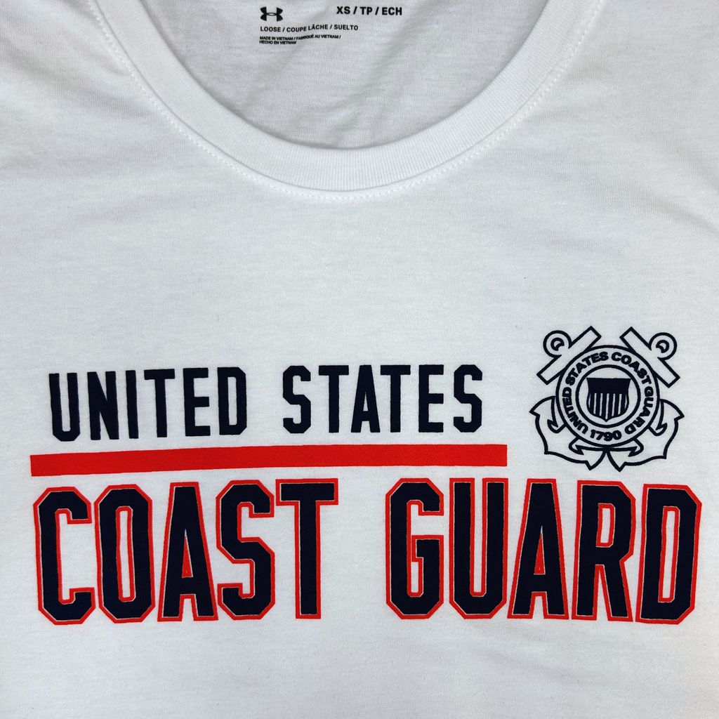 United States Coast Guard Ladies Under Armour T-Shirt (White)