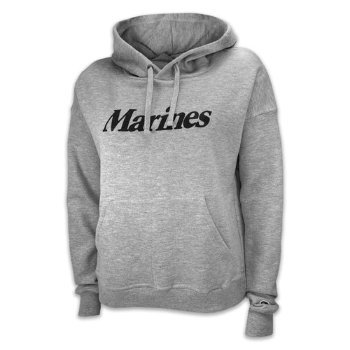 Marines Champion Ladies Logo Core Hood (Grey)