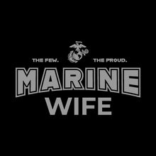 Load image into Gallery viewer, Marines Wife Ladies Crewneck (Black)