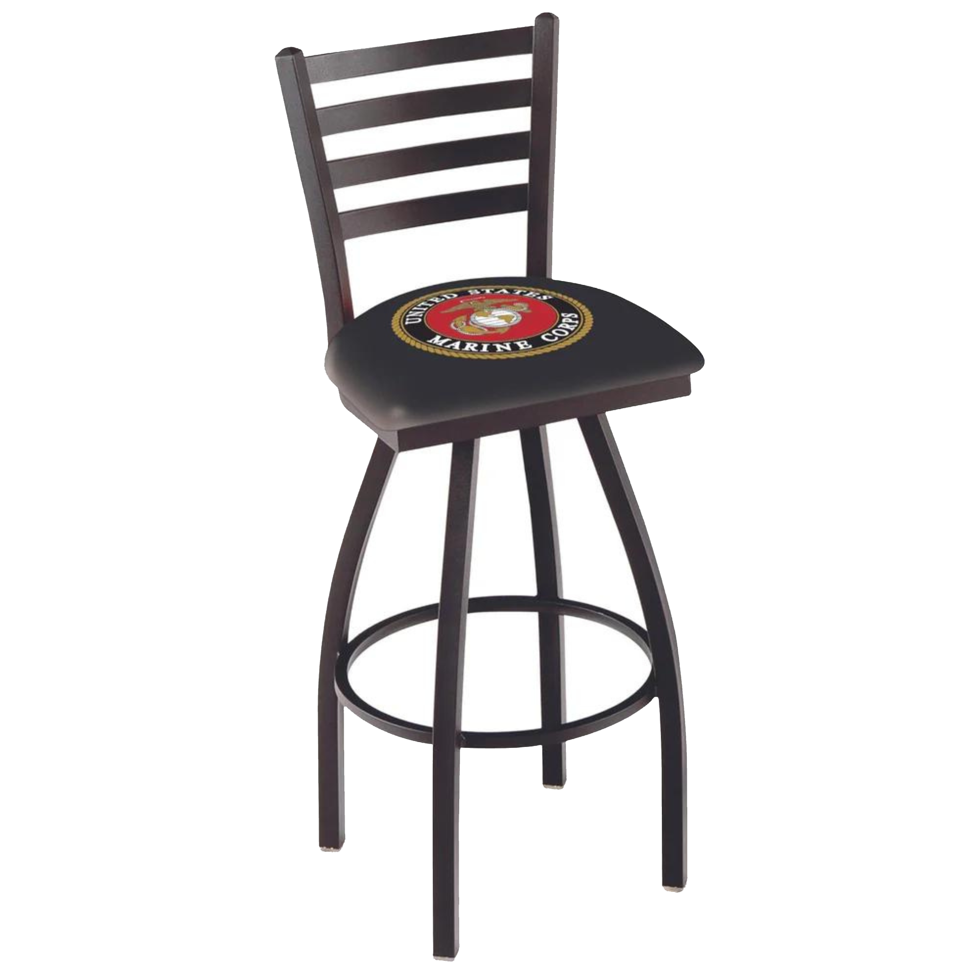 Marines EGA Swivel Stool with Ladder Back