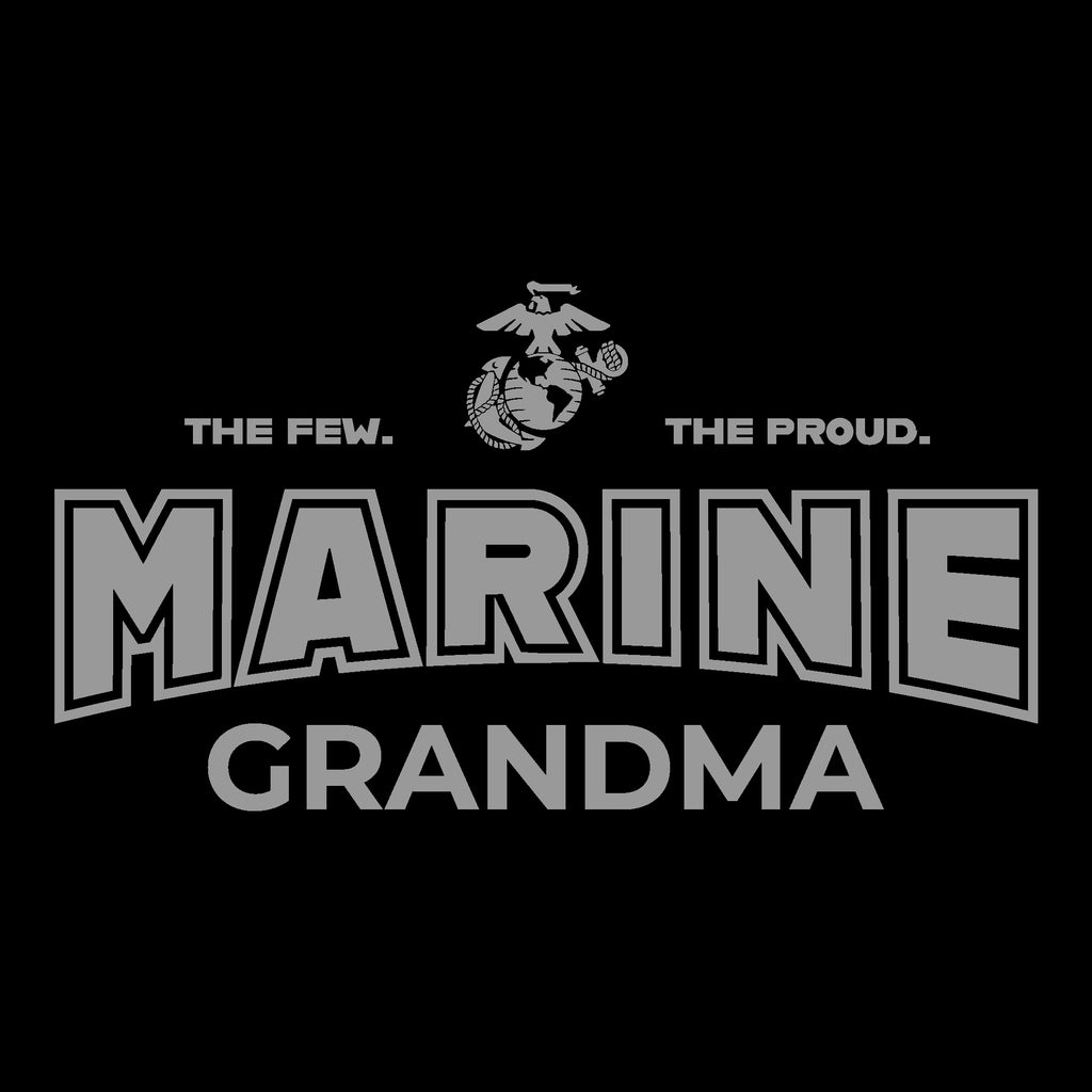 Marines Grandma Ladies T-Shirt (Black)