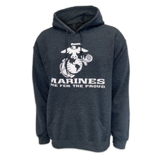 Load image into Gallery viewer, Marines Reflective Logo Hood (Charcoal)