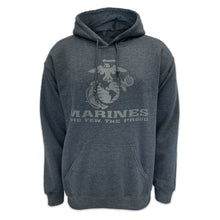 Load image into Gallery viewer, Marines Reflective Logo Hood (Charcoal)