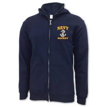 Load image into Gallery viewer, Navy Anchor Hockey Full Zip