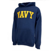 Load image into Gallery viewer, Navy Youth Logo Core Hood (Navy)