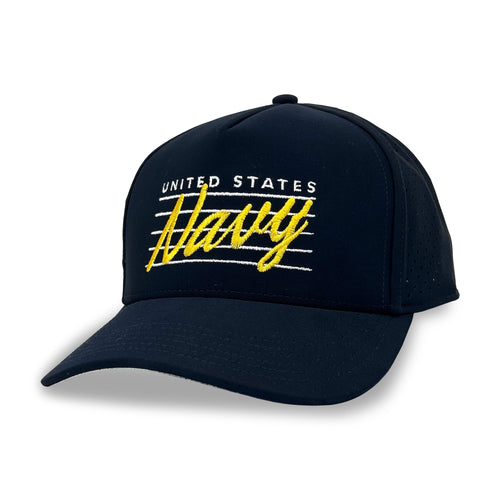 United States Navy Cosmic Script Cut Above Hat (Navy)