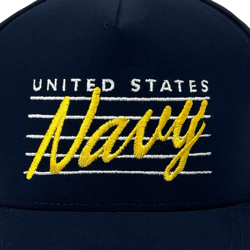 United States Navy Cosmic Script Cut Above Hat (Navy)