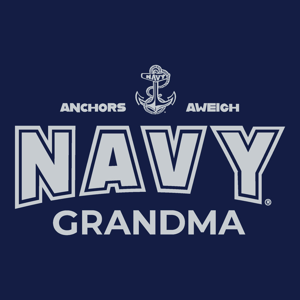 Navy Grandma Ladies T-Shirt (Navy)