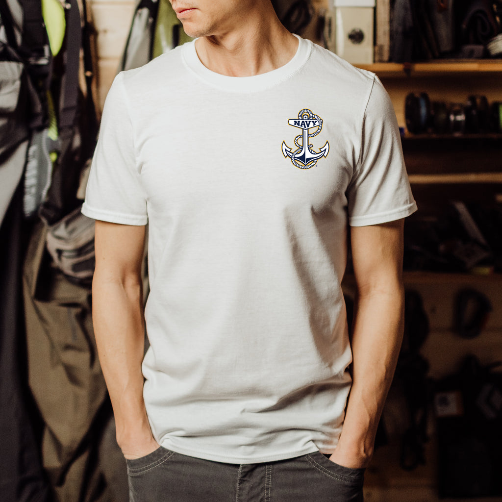 Navy Anchor Logo T-Shirt