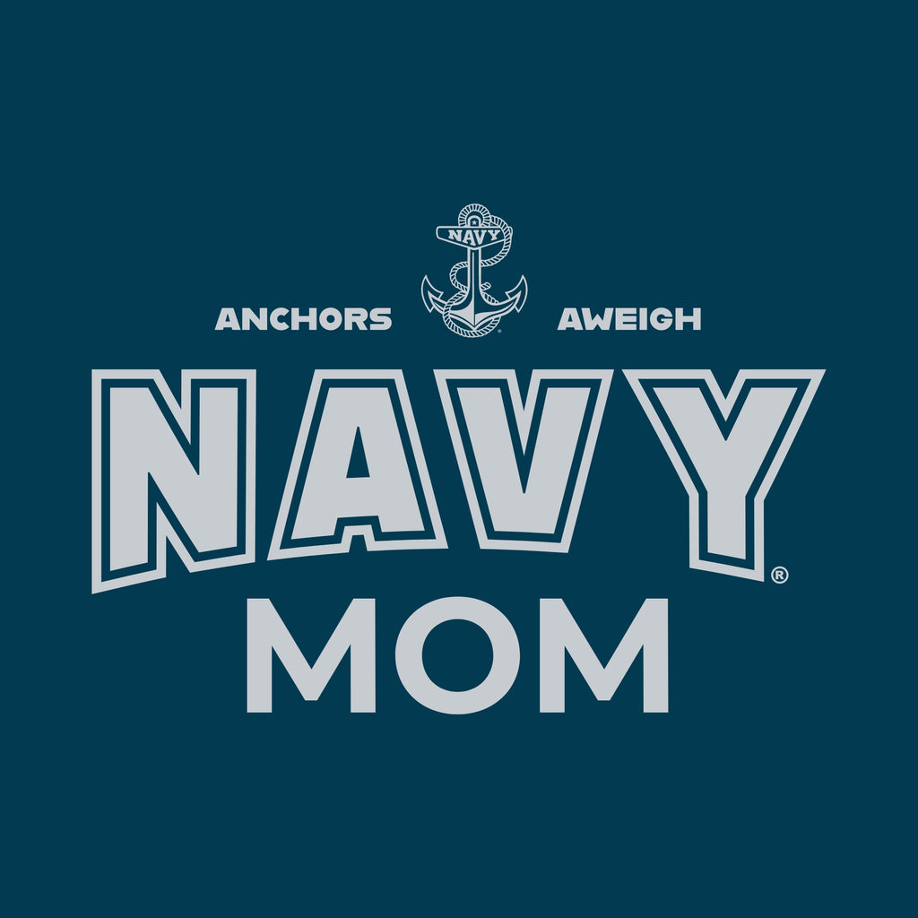 Navy Mom Ladies Crewneck (Navy)